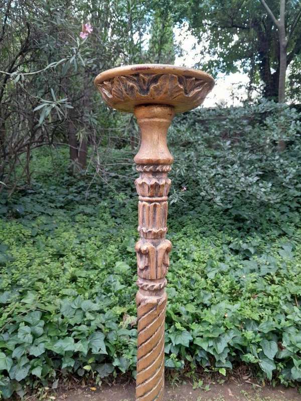 A Pair of Mid Size French Style Hand Gilded Candle Holders
