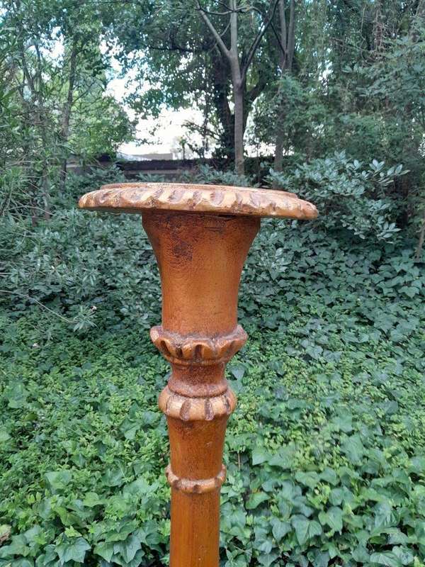A Pair of Large Size French Style Hand Gilded Candle Holders