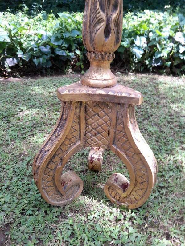 A Pair of Small Size French Style Hand Gilded Candle Holders