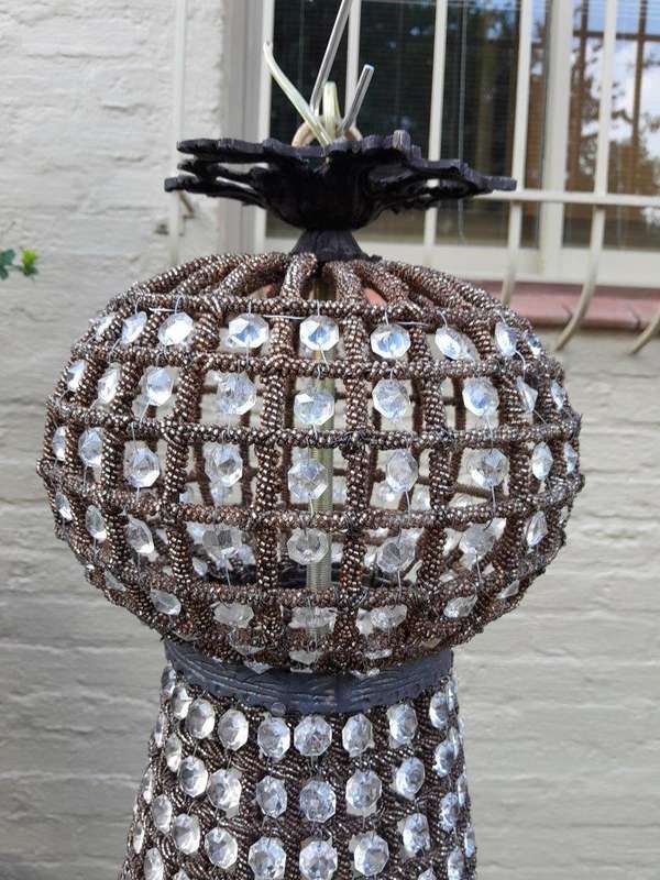 A French Style Pair of Large Gilt & Aged Monumental Empire Style Chandeliers