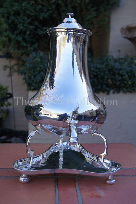 Silver Plated 3 Leg Urn on Stand