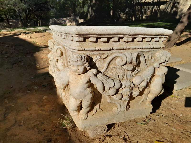 A Pair Of French Style Planters  /  Troughs With Aged Patina