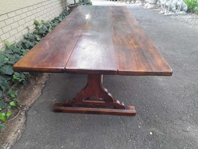 A 19th Century Sleeper Wood Refectory / Dining Table