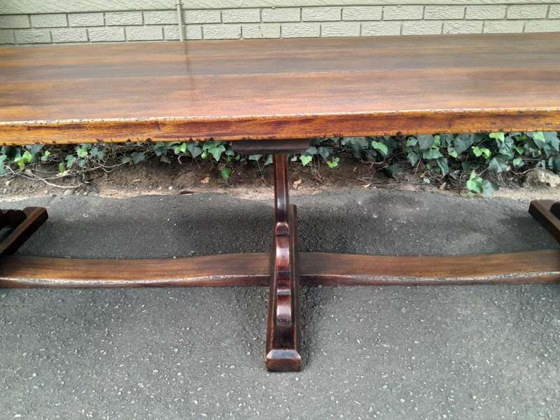 A 19th Century Sleeper Wood Refectory / Dining Table