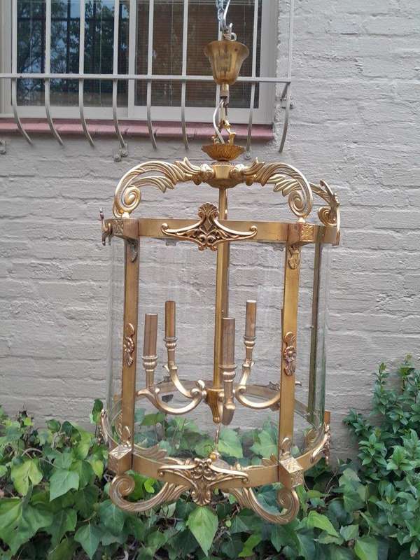A 20th Century Rare Pair of Brass Lanterns