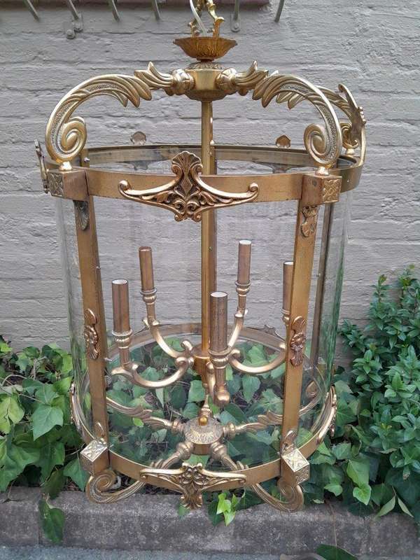 A 20th Century Rare Pair of Brass Lanterns