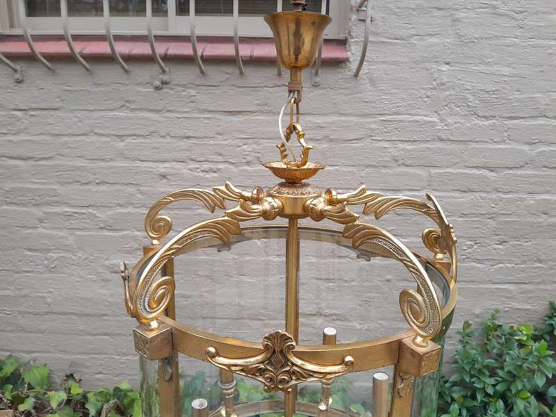A 20th Century Rare Pair of Brass Lanterns