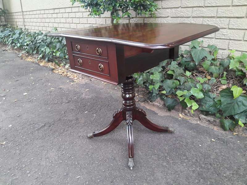 An Antique Victorian Mahogany Sofa Table with BADA (British Antiques Dealers Association) with Dr...