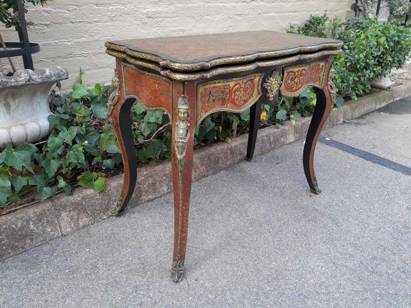 A 19TH Century Boulle and Ebonised Orrmolu Mount Card Table