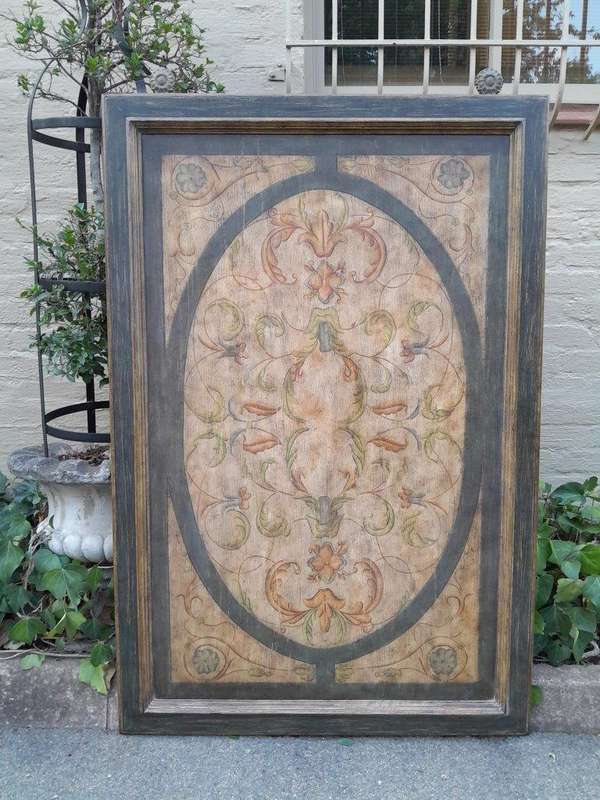 A 20th Century Pair of Painted Wooden Panels