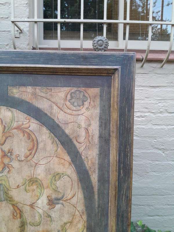 A 20th Century Pair of Painted Wooden Panels