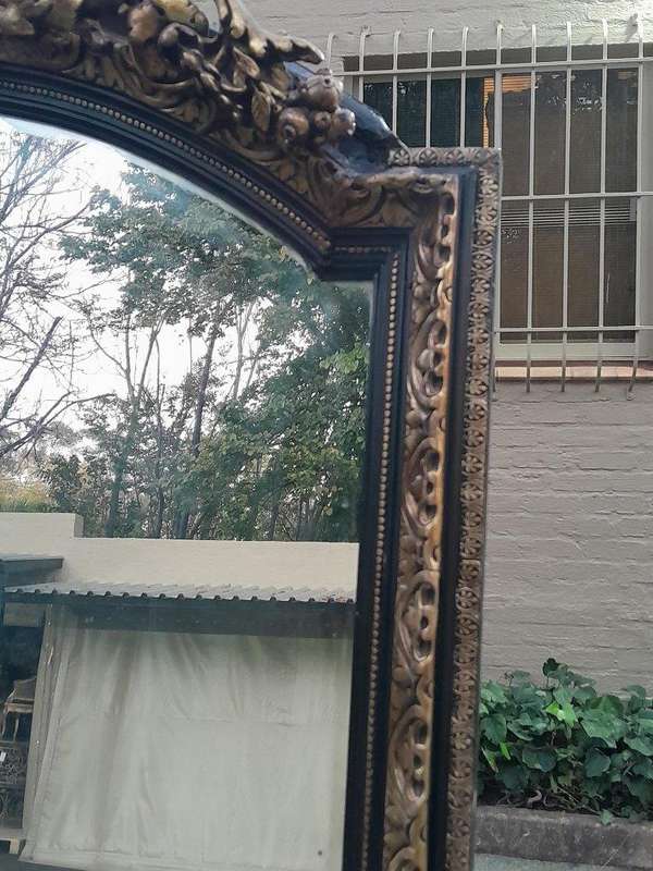 A 20TH Century Carved Gilt-Wood Mirror of Large Proportions