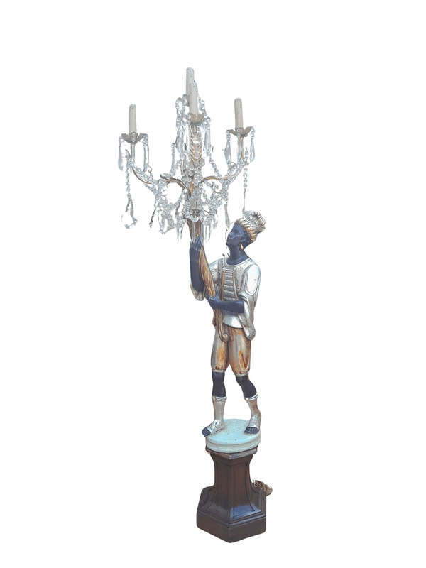 A Large Venetian Style Blackamoor Chandelier Lamp of Large Proportion