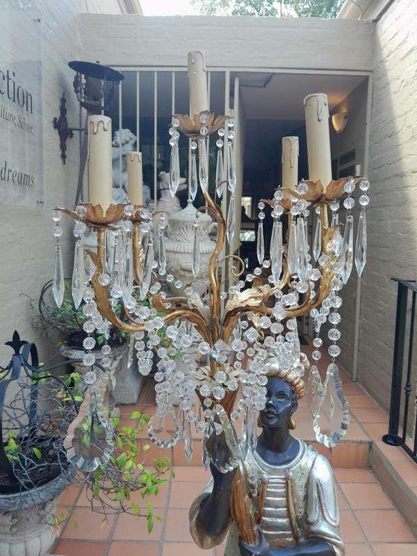A Large Venetian Style Blackamoor Chandelier Lamp of Large Proportion