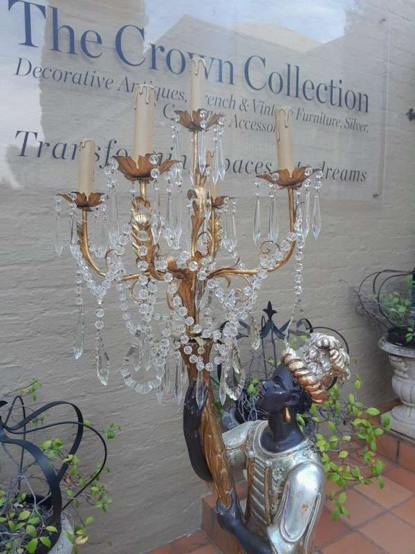 A Large Venetian Style Blackamoor Chandelier Lamp of Large Proportion