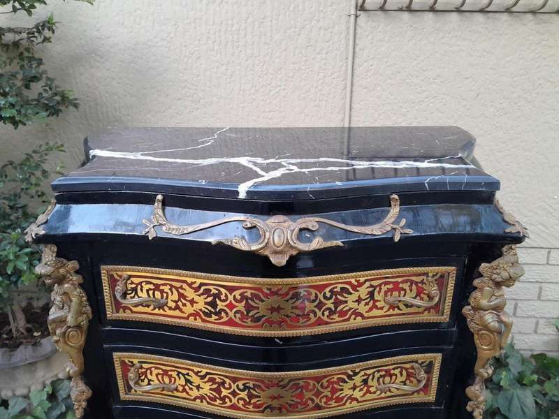 A 20th Century French Napoleon III Style Boulle Marquetry Tallboy Chest of Drawers