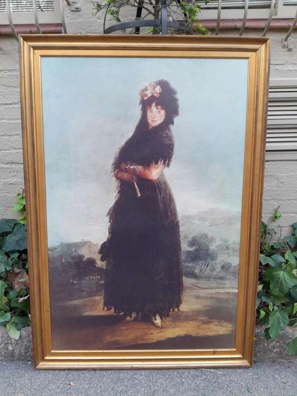 A 20TH Century Pair of Giclee Prints of a Countess and Marchioness of Large Proportions in Gilded...