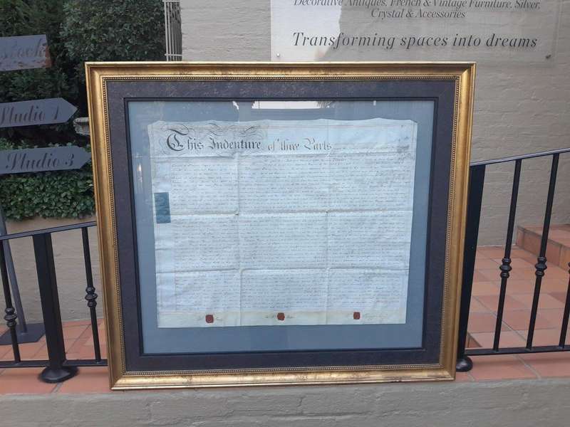 A 20th Century Indenture Ink on Paper with Wax Seals
