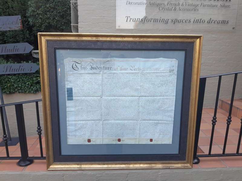 A 20th Century Indenture Ink on Paper with Wax Seals