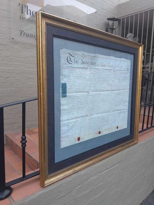 A 20th Century Indenture Ink on Paper with Wax Seals