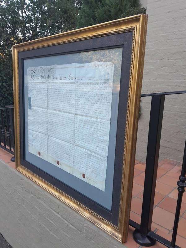 A 20th Century Indenture Ink on Paper with Wax Seals