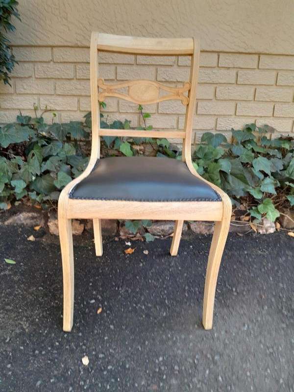 A 20th Century Set of Eight Mahogany Dining Chairs in a Contemporary Bleached Finish