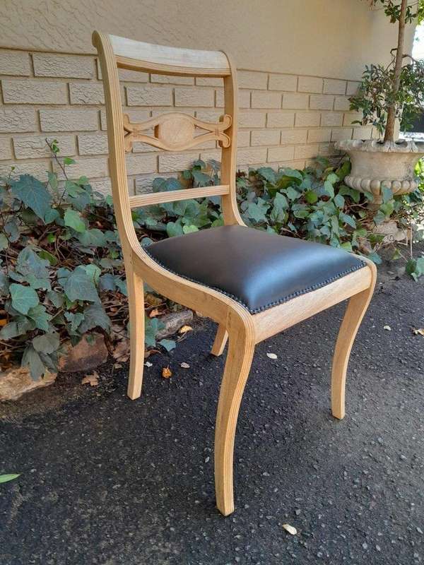 A 20th Century Set of Eight Mahogany Dining Chairs in a Contemporary Bleached Finish