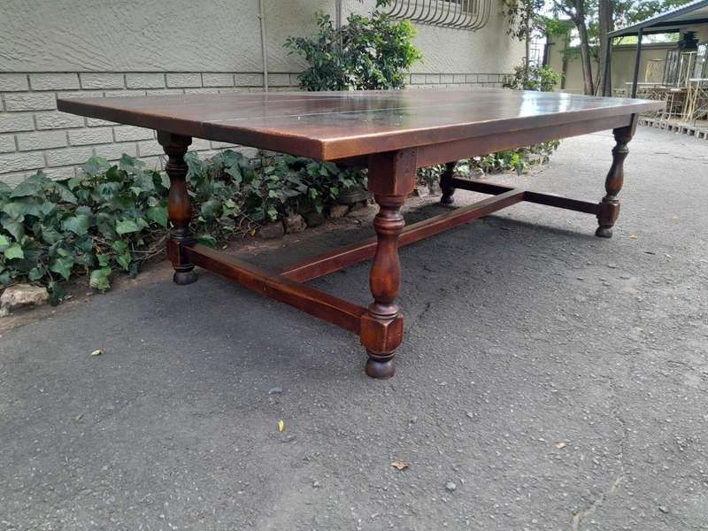 A 20th Century Refectory / Dining Table of Large Proportions By Gregory Grant
