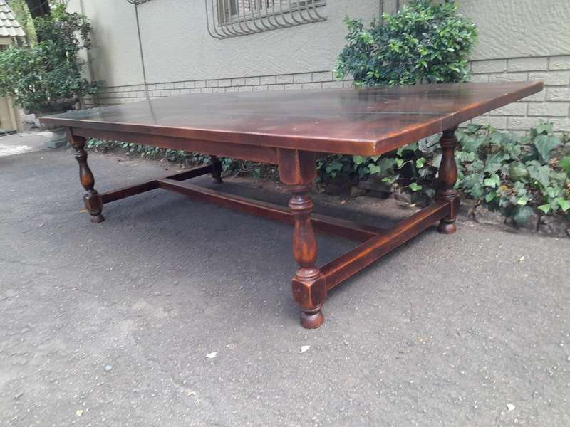 A 20th Century Refectory / Dining Table of Large Proportions By Gregory Grant