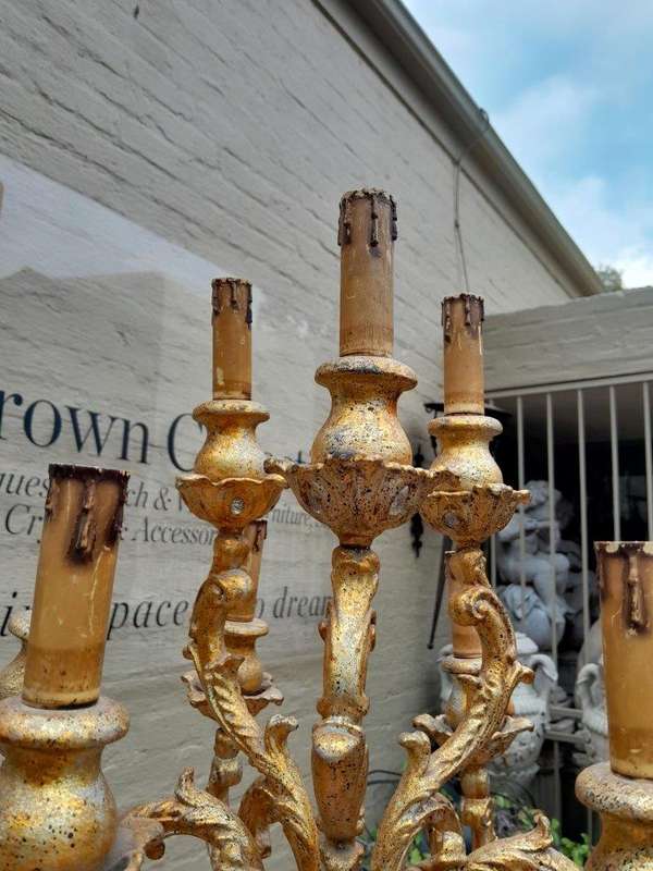 A 20th Century Decorative Gilt Blackamoor Candelabra of Large Proportion