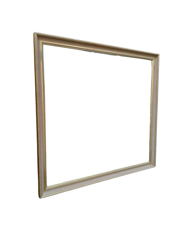 A 20th Century Massive Gilt Wood and Bevelled Mirror