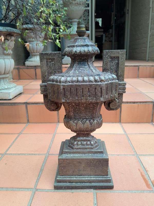 A 20th Century Pair  of Carved Stone Lamps