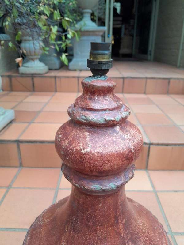 A 20th Century Pair of Solid Stone Table Lamp Bases