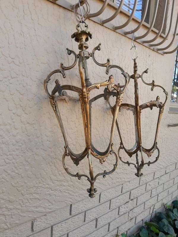 A Set of Two 20th Century Brass Lanterns