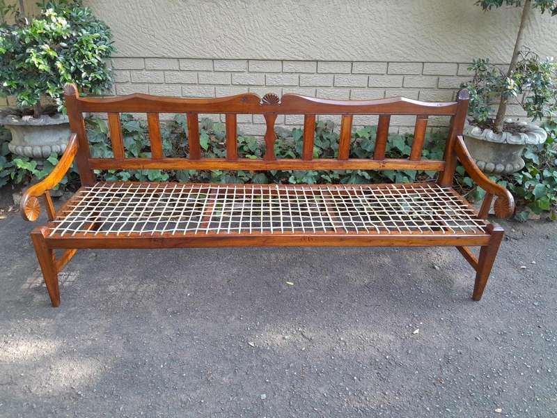 A 19th Century Africana Stinkwood Riempie Bench