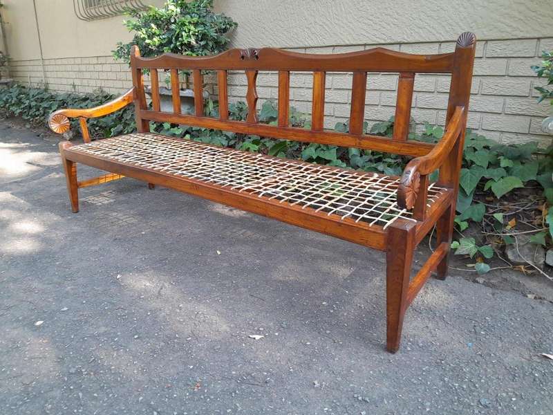 A 19th Century Africana Stinkwood Riempie Bench
