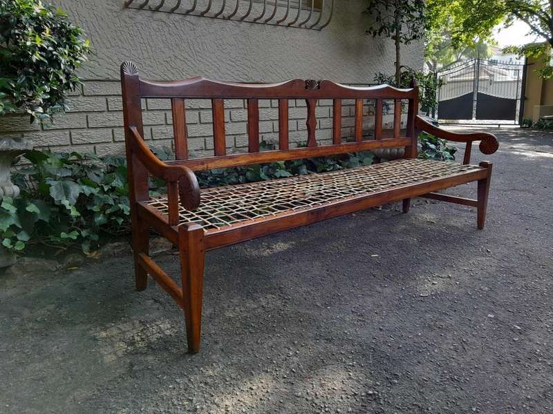 A 19th Century Africana Stinkwood Riempie Bench