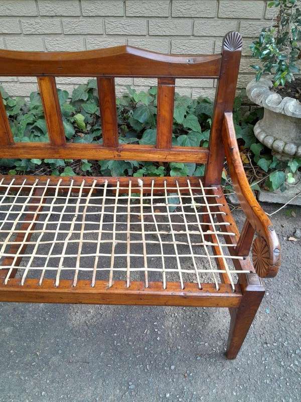 A 19th Century Africana Stinkwood Riempie Bench