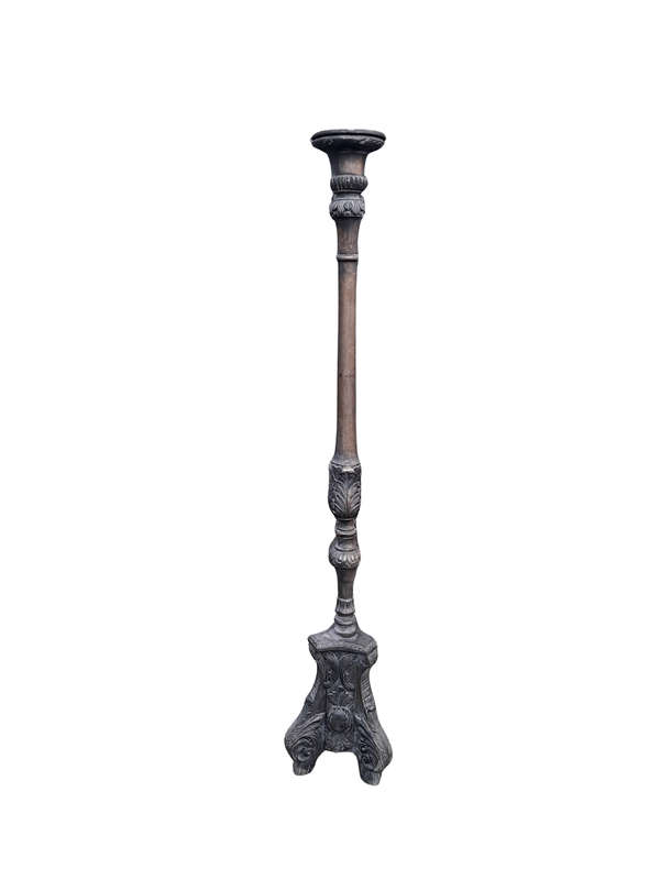 A French Style Carved and Gilded Floor or Table Candle Holder