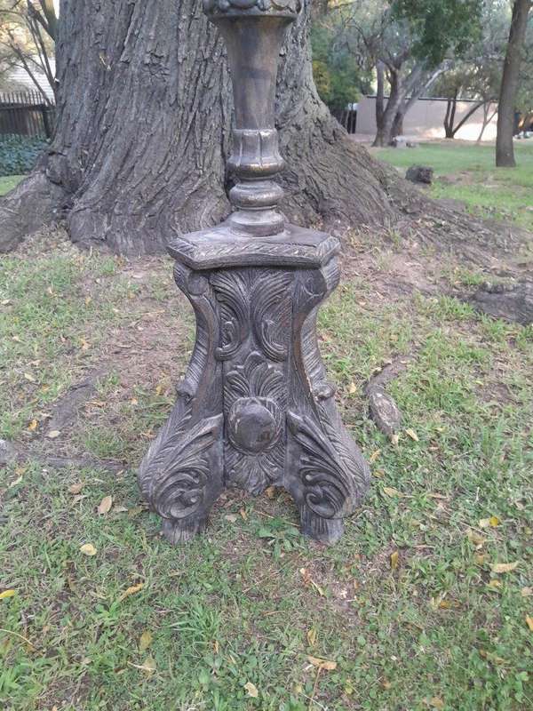 A French Style Carved and Gilded Floor or Table Candle Holder