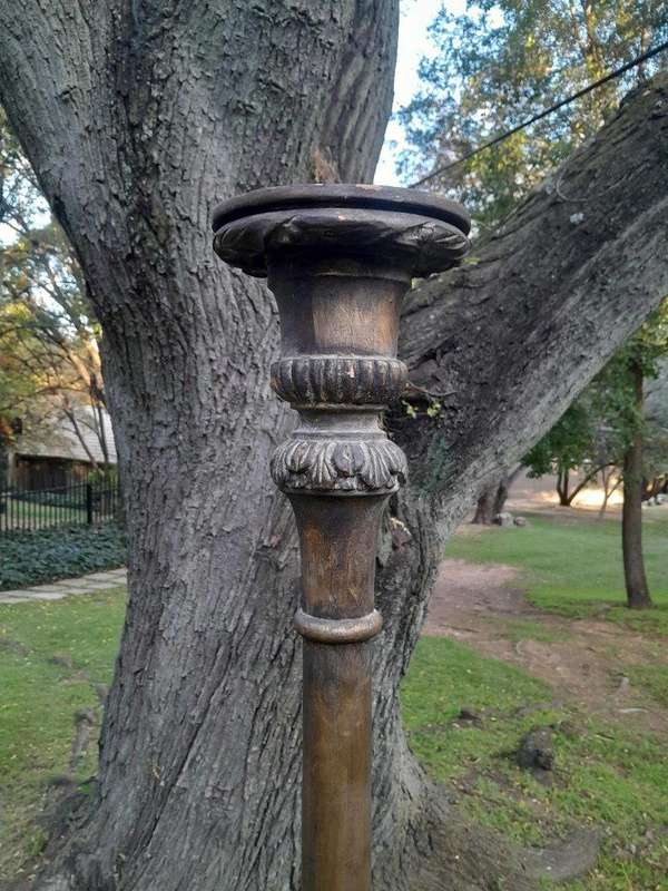 A French Style Carved and Gilded Floor or Table Candle Holder
