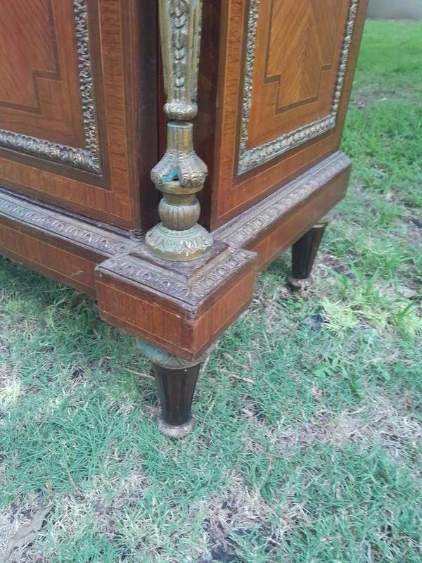 A 20th Century French Style Mahogany & Walnut Server  /  Sideboard  /  Cabinet  /  Drinks Table w...