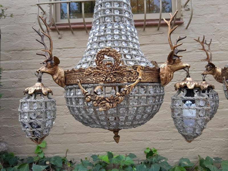 A French Empire Style Pair of Chandeliers