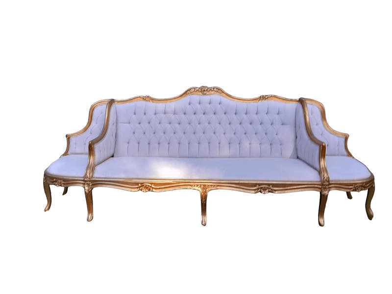 A 20th Century French Style Gilt Wood Large Conversation Settee