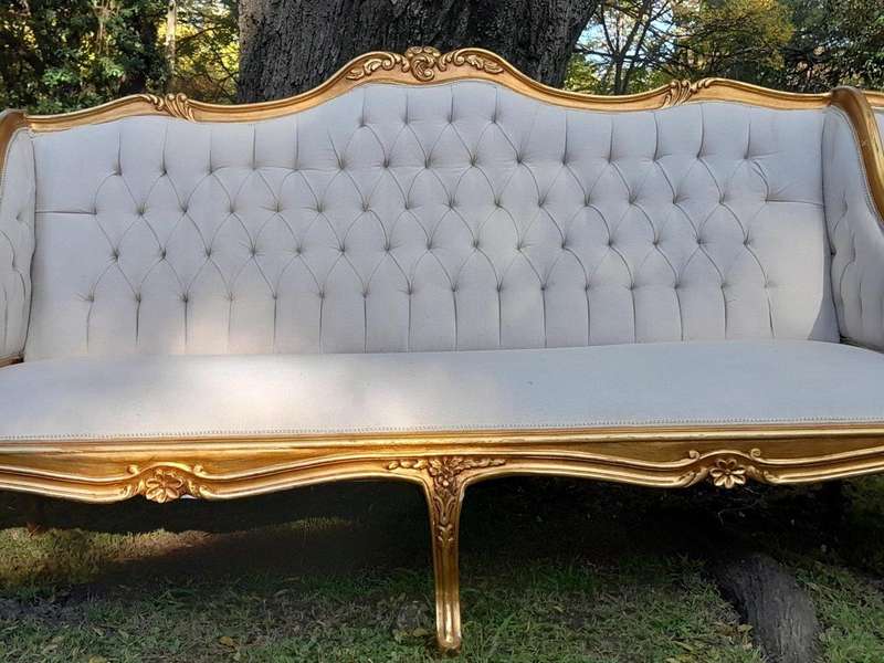A 20th Century French Style Gilt Wood Large Conversation Settee