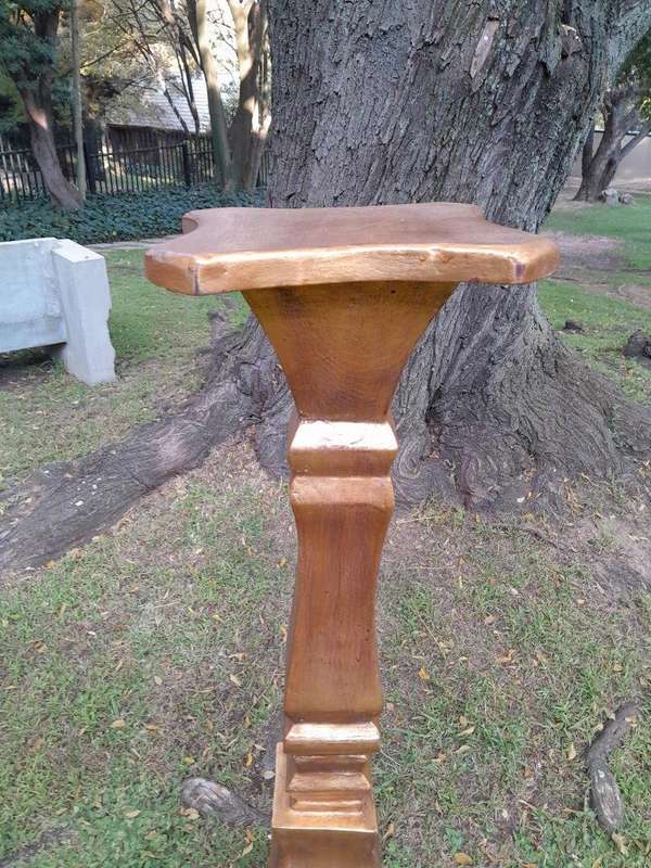 A Pair of French Style Carved Gilt-Wood Floor or Table Candle Holders (Small)