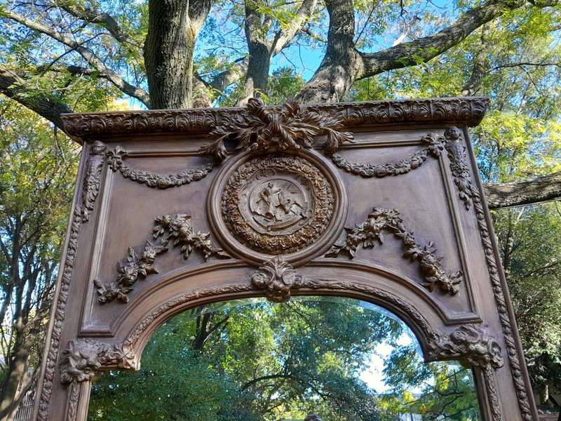 A French Style Ornately Carved and Gilded Bevelled Mirror of Large Proportions