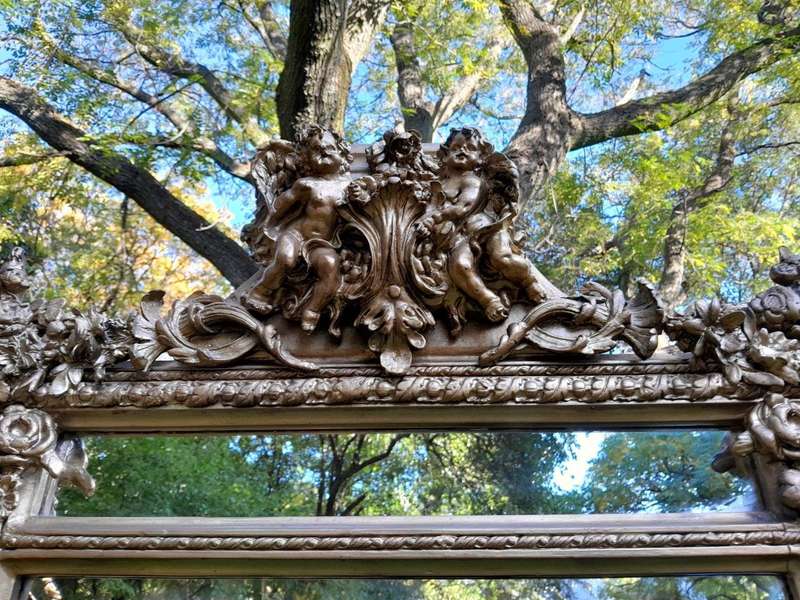 A French Rococo Style Ornately Carved & Gilded Large Bevelled Mirror