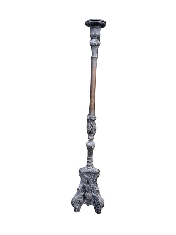 A French Style Gilt-Wood Large Floor or Table Candle Holder
