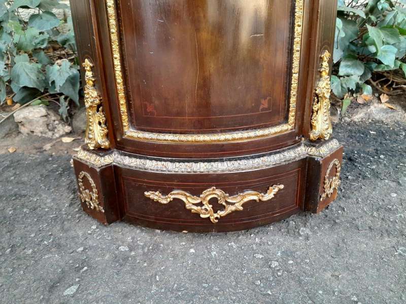 An Early 20thC French Style Mahogany Cabinet with Gilt Mounts, Gallery and Inlay